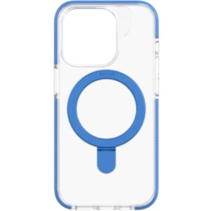 ZAGG iPhone 15 Pro Max (6.7") Santa Cruz Snap with Ring Stand Phone Case - Clear/Blue - Magsafe Compatible - NZ DEPOT