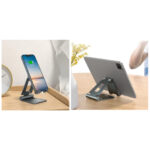 mbeat FOLDABLE HANDS FREE MOBILE & TABLET STAND - SPACE GREY - NZ DEPOT