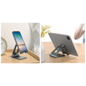 mbeat FOLDABLE HANDS FREE MOBILE & TABLET STAND - SPACE GREY - NZ DEPOT