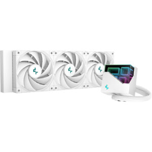 DEEPCOOL LT720 Infinity Mirror 360mm AiO Water Cooling Kit White for Intel LGA2066/2011/1700/1200/1151/1150/1155 AMD sTRX4/sTR4/AM5/AM4 - NZ DEPOT
