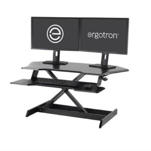 Ergotron 33-468-921 WORKFIT CORNER STANDING DESK CONVERTER BLACK - NZ DEPOT