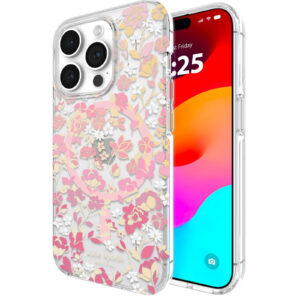 Kate Spade New York iPhone 15 Pro 6.1 Protective Hardshell MagSafe Case Flowerbed Pink NZDEPOT - NZ DEPOT