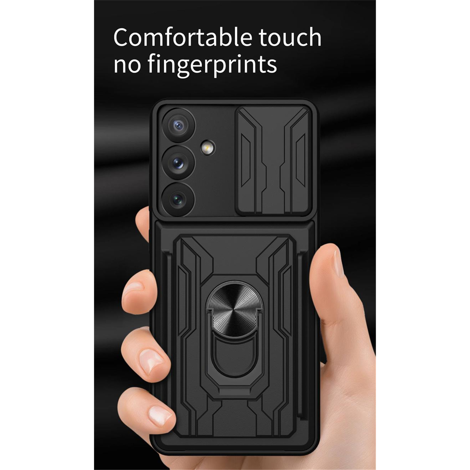 Kickstand Case for Samsung Galaxy A14 4G5G Black 360° Rotatable with Ring Holder and 1 Card holder Camera Protection NZDEPOT 3 - NZ DEPOT