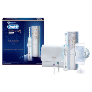 Oral-B Genius G10000W (White) Electric Toothbrush - With SmartRing and Pressure Control Technology - NZ DEPOT