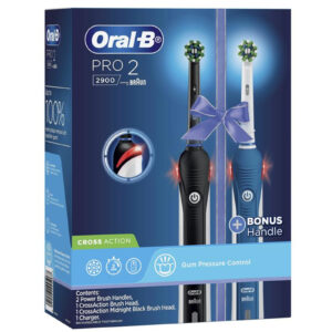 Oral-B PRO 2 Electric Toothbrush Dual Handle Pack - With Pressure Control Technology - - NZ DEPOT