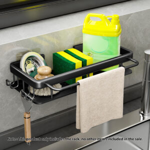 SOGA 2X 34cm Kitchen Sink Storage Organiser Space Saving Adhesive Shelf Rack, Home, Bathroom, Bathroom Accessories, Bathroom Storage, ,  - NZ DEPOT 2