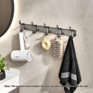 SOGA 2X 37cm Wall Mounted Towel Rack Space-Saving Hanger Organiser with Durable Hooks, Home, Bathroom, Bathroom Accessories, Bathroom Storage, ,  - NZ DEPOT 2