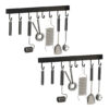 SOGA 2X 41cm Wall Mounted Kitchen Utensil Storage Rack Space-Saving Spatula Organiser with Durable Hooks, Kitchen & Dining>Kitchen Storage>Kitchen Organisation>Spice Organisers, , , , ,  - NZ DEPOT 1