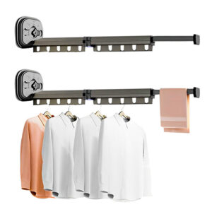 SOGA 2X 93.2cm Wall-Mounted Clothing Dry Rack Retractable Space-Saving Foldable Hanger, Home & Living, Laundry, Drying Racks, , ,  - NZ DEPOT 1