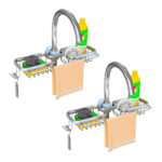 SOGA 2X Silver Kitchen Sink Organiser Faucet Soap Sponge Caddy Rack Drainer with Towel Bar Holder, Home>Bathroom>Bathroom Accessories>Bathroom Storage, , , , ,  - NZ DEPOT 1