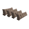 SOGA 4X 120cm Coffee Triangular Wedge Bed Pillow Headboard Backrest Bedside Tatami Cushion Home Decor, Furniture, Living Room Furniture, Occasional Chairs, , ,  - NZ DEPOT 1