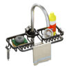 SOGA Black Kitchen Sink Organiser Faucet Soap Sponge Caddy Rack Drainer with Towel Bar Holder, Home>Bathroom>Bathroom Accessories>Bathroom Storage, , , , ,  - NZ DEPOT 1