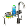 SOGA Dark Grey Single Kitchen Sink Organiser Faucet Soap Sponge Caddy Rack Storage Drainer, Home>Bathroom>Bathroom Accessories>Bathroom Storage, , , , ,  - NZ DEPOT 1