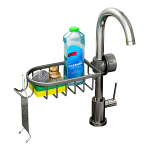 SOGA Dark Grey Single Kitchen Sink Organiser Faucet Soap Sponge Caddy Rack Storage Drainer, Home, Bathroom, Bathroom Accessories, Bathroom Storage, ,  - NZ DEPOT 1