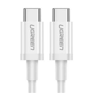 UGREEN UG-60518 USB 2.0 Type C Male to Type C Male Cable Nickel Plating ABS Shell 1m (White) - NZ DEPOT