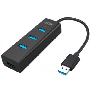 Unitek Y-3089 USB3.0 4-Port hub - Super Speed Data Transfer Rate up to 5Gbps- Plug and play - LED Indicator - Includes Optional Power Port (Micro USB) - NZ DEPOT