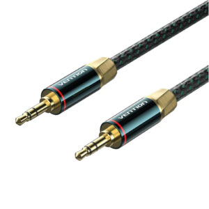 Vention Cotton Braided 3.5mm Male to Male Audio Cable 2M Green Copper Type NZDEPOT - NZ DEPOT