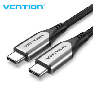 Vention Cotton Braided USB-C to USB-C 3.1 Cable 1.5M Gray - NZ DEPOT