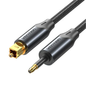 Vention Toslink to Mini Toslink Optical Audio Cable 2M Black Aluminum Alloy Type NZDEPOT - NZ DEPOT