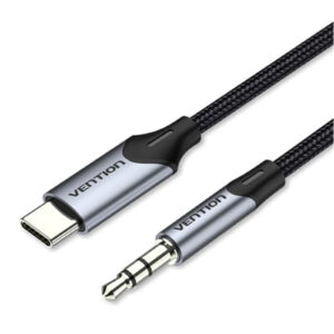 Vention USB C Male to 3.5MM Male Cable 1M Gray Aluminum Alloy Type NZDEPOT - NZ DEPOT