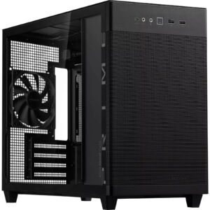 ASUS PRIME AP201 MESH TG Micro Tower for MATX CPU Cooler Support Upto 170mm GPU Support Upto 338mm 4x PCI Slot 360mm Rad Supported Front IO 2x USB 1X Type C HD Audio NZDEPOT - NZ DEPOT