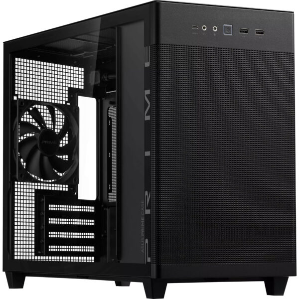 ASUS PRIME AP201 MESH TG Micro Tower for MATX CPU Cooler Support Upto 170mm