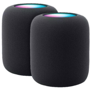 Apple HomePod (2nd Generation) - Bundle of 2 Smart Home WiFi Speakers - Midnight - Stereo pairing