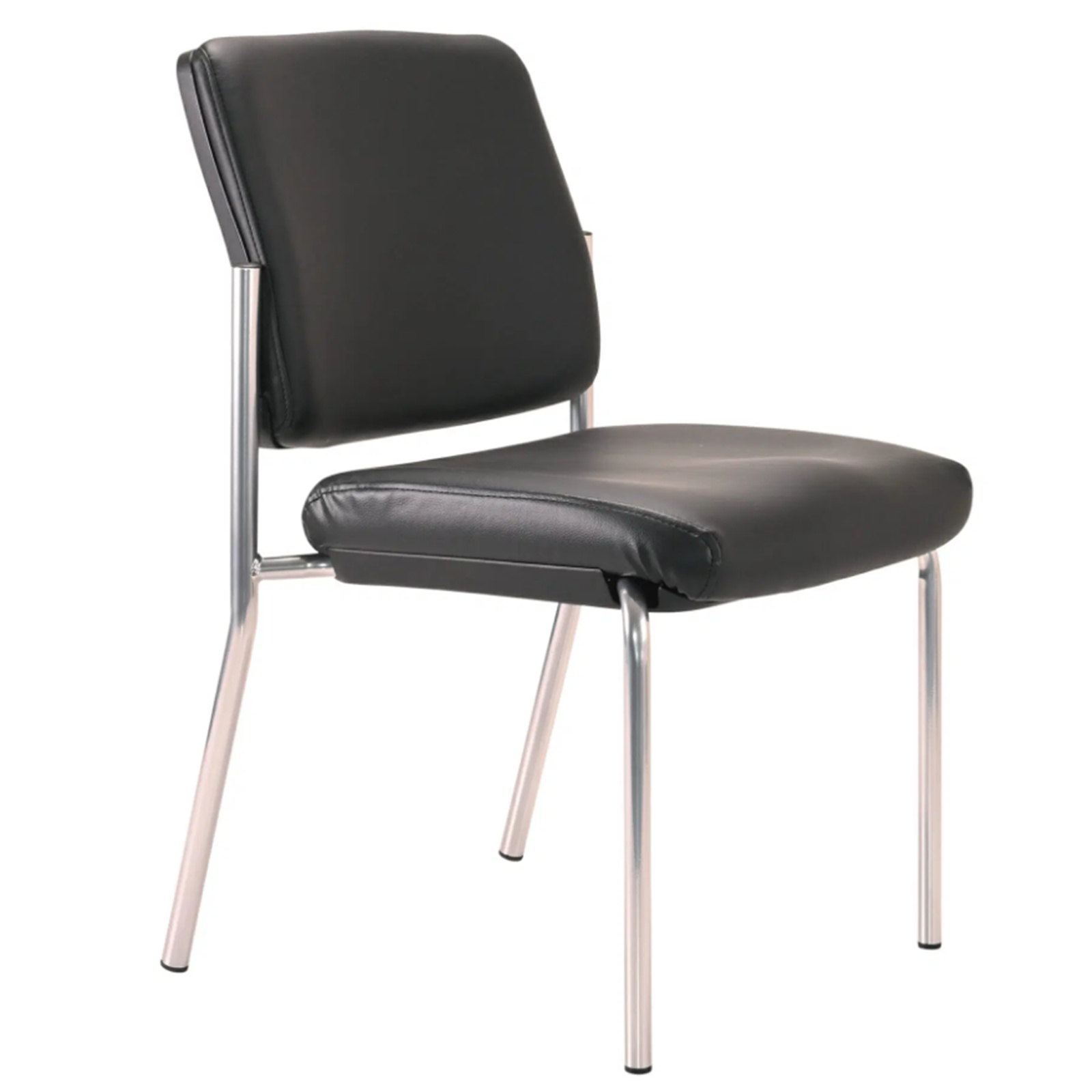 BURO LINDIS CHAIR PU REFL/SLVR NO ARMS