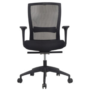 BURO MENTOR MESH CHAIR WITH ARMS BLACK - NZ DEPOT