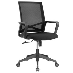 Brateck CH05 11 Office Chair Ergonomic with Breathable MeshBack.PneumaticSeat Height AdjustmentPUHooded Casters Adjustable Tilt Back Height Adjust Armrests. Black Colour. NZDEPOT - NZ DEPOT