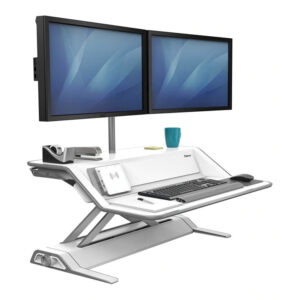 Fellowes 8082201 Lotus DX Sit Stand Workstation White - NZ DEPOT