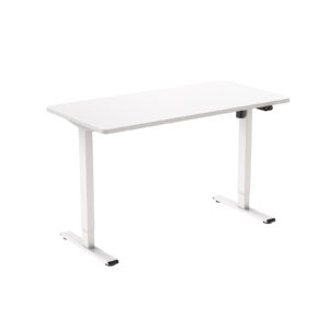 FlexiSpot E2 Essential Standing Desk - 1400x700mm - White Desktop/White Frame - Single Motor - Height Adjustable Range 710-1210mm - Weight Capacity 70kg