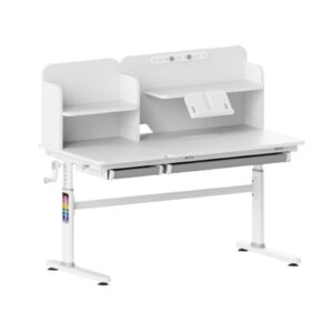 KONIC Study Manual Desk - 1200x600 White Tabletop - Height Adjustable Range 540-760mm - NZ DEPOT