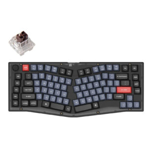 Keychron V10 Swappable RGB Backlight Brown Switch - Frosted Black - Knob Version - NZ DEPOT