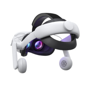 Kiwi Design For META Oculus Quest 2 Comfort On-Ear Audio Head Strap White Colour Replacement for Elite Strap