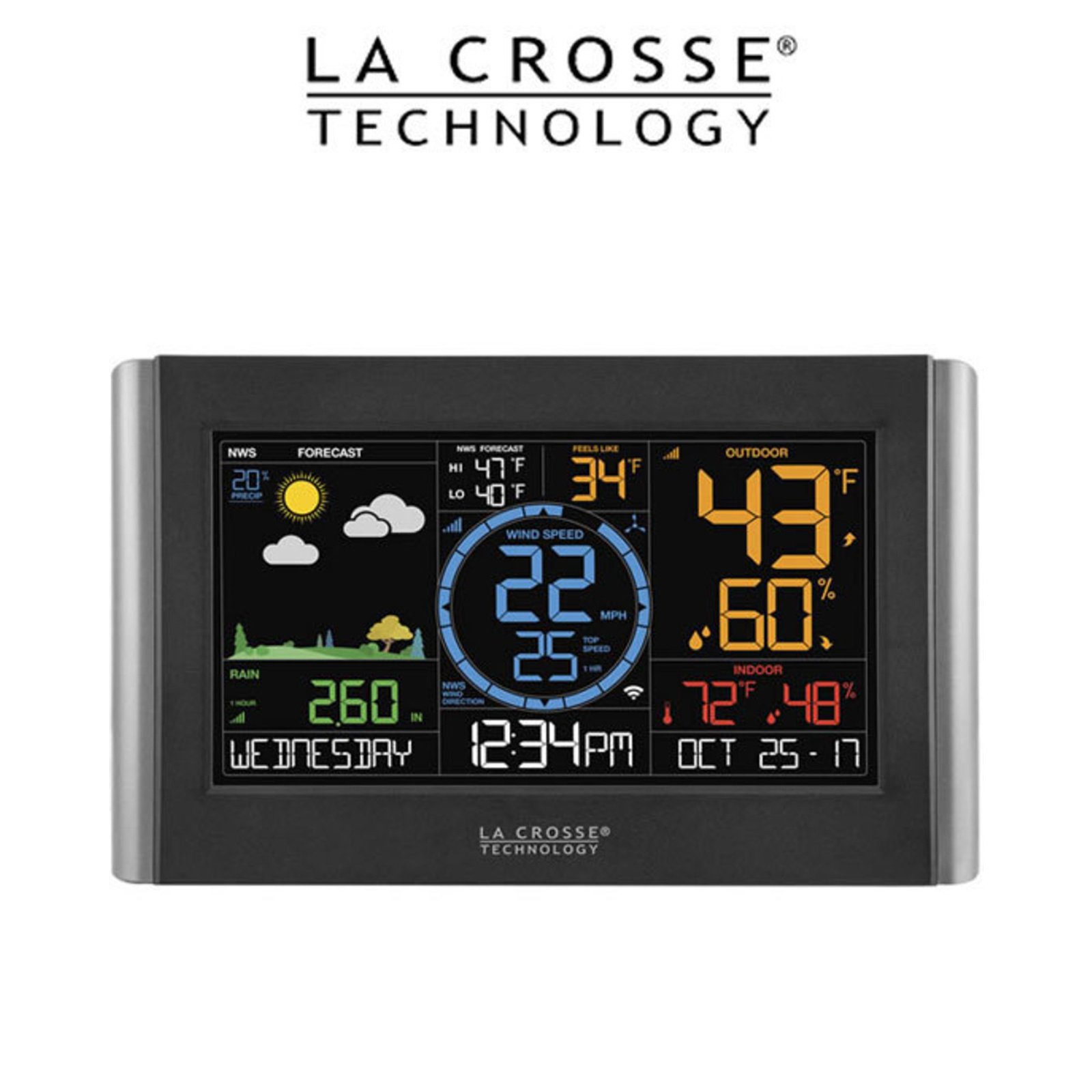LA CROSSE V22WRTH WiFi Wind Speed Rain Colour Weather Station AS/NZ
