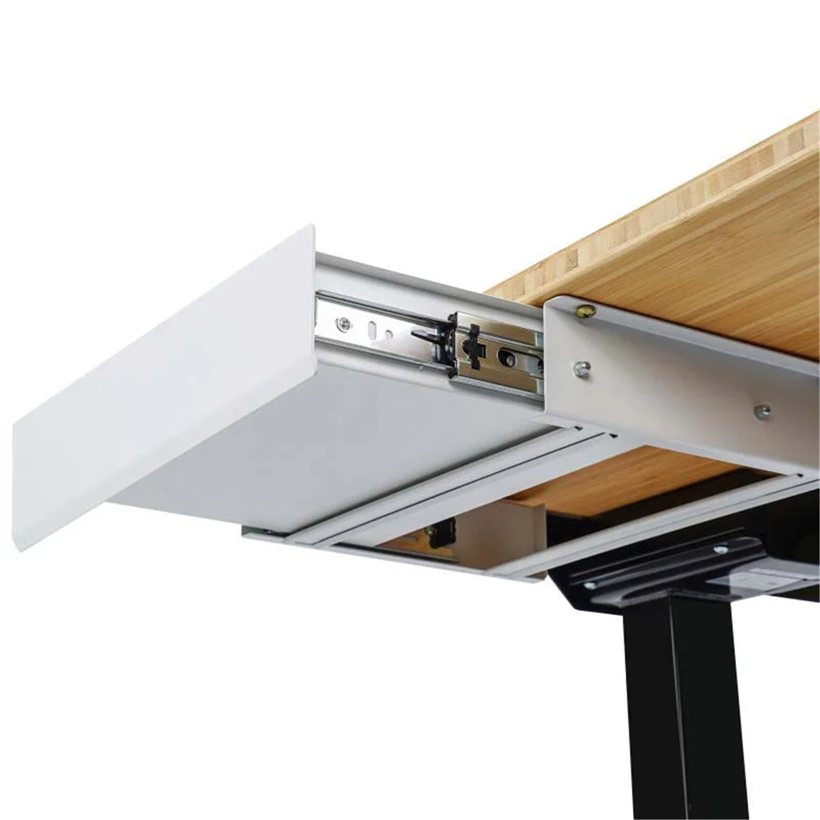 Loctek SS007L White Slim Under Desk Drawer Size 45x24x7cm Fits For