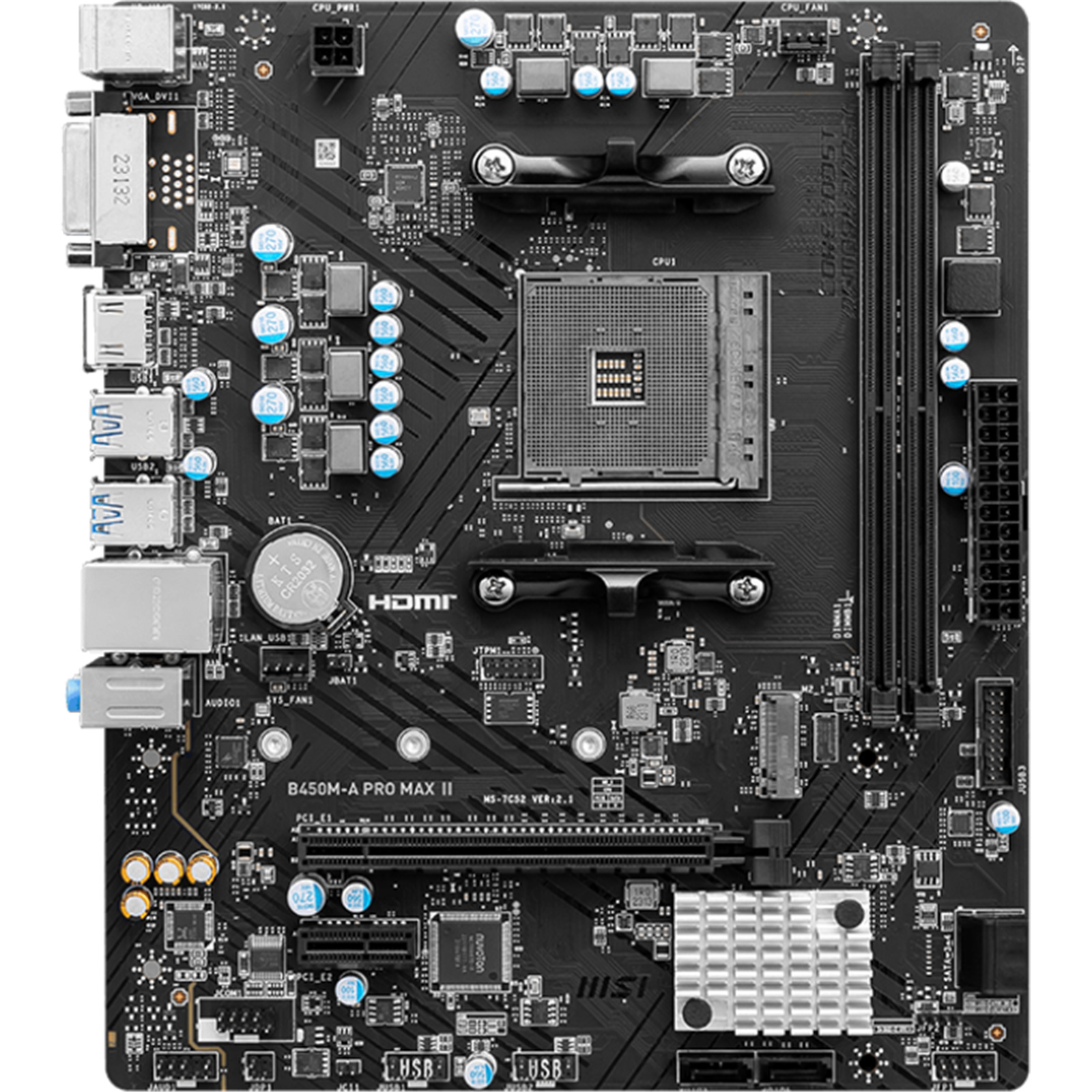 MSI B450-A PRO MAX II ATX Motherboard For AMD Ryzen 2nd/3rd Gen, Socket ...