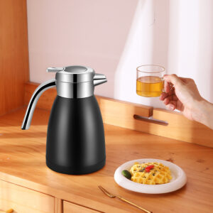 SOGA 1.2L Stainless Steel Kettle Insulated Vacuum Flask Water Coffee Jug Thermal Black, Home & Living, Kitchen Dining, Servingware, Other, ,  - NZ DEPOT 2