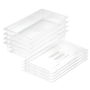 SOGA 100mm Clear Gastronorm GN Pan 1/1 Food Tray Storage Bundle of 4 with Lid, Home & Living, Kitchen & Dining, Bakeware, Baking Trays, ,  - NZ DEPOT 1