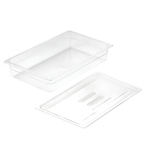 SOGA 100mm Clear Gastronorm GN Pan 1/1 Food Tray Storage with Lid, Home & Living, Kitchen & Dining, Bakeware, Baking Trays, ,  - NZ DEPOT 1