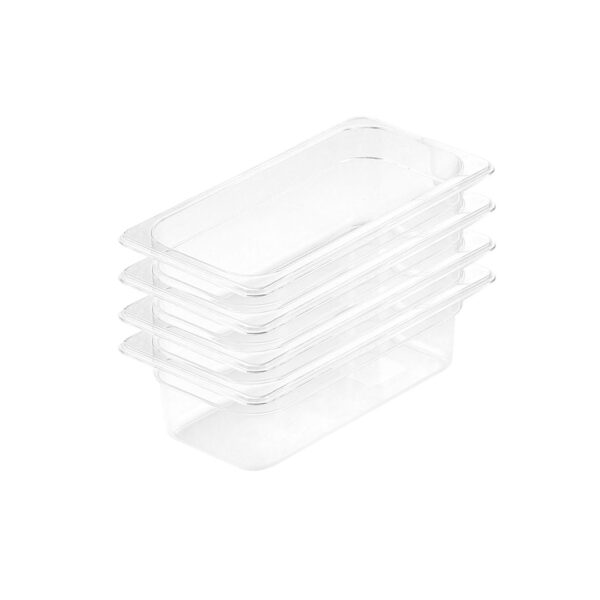 SOGA 100mm Clear Gastronorm GN Pan 1/3 Food Tray Storage Bundle of 4, Home & Living, Kitchen & Dining, Bakeware, Baking Trays, ,  - NZ DEPOT 1