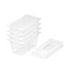SOGA 100mm Clear Gastronorm GN Pan 1/3 Food Tray Storage Bundle of 4 with Lid, Home & Living>Kitchen & Dining>Bakeware>Baking Trays, , , , ,  - NZ DEPOT 1