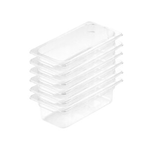 SOGA 100mm Clear Gastronorm GN Pan 1/3 Food Tray Storage Bundle of 6, Home & Living, Kitchen & Dining, Bakeware, Baking Trays, ,  - NZ DEPOT 1