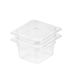 SOGA 100mm Clear Gastronorm GN Pan 1/6 Food Tray Storage Bundle of 2, Home & Living, Kitchen & Dining, Bakeware, Baking Trays, ,  - NZ DEPOT 1