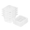 SOGA 100mm Clear Gastronorm GN Pan 1/6 Food Tray Storage Bundle of 4 with Lid, SOGA 100mm Clear Gastronorm GN Pan 1>6 Food Tray Storage Bundle of 4 with Lid, , , , ,  - NZ DEPOT 1