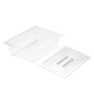 SOGA 150mm Clear Gastronorm GN Pan 1/2 Food Tray Storage with Lid, SOGA 150mm Clear Gastronorm GN Pan 1, 2 Food Tray Storage Bundle of 6 with Lid, , , ,  - NZ DEPOT 1