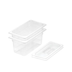 SOGA 150mm Clear Gastronorm GN Pan 1/3 Food Tray Storage Bundle of 2 with Lid, Home & Living, Kitchen & Dining, Bakeware, Baking Trays, ,  - NZ DEPOT 1