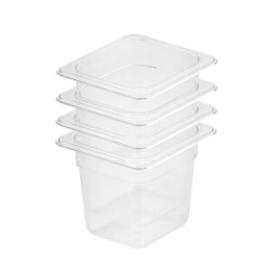 SOGA 150mm Clear Gastronorm GN Pan 1/6 Food Tray Storage Bundle of 4, Home & Living, Kitchen & Dining, Bakeware, Baking Trays, ,  - NZ DEPOT 1