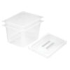 SOGA 200mm Clear Gastronorm GN Pan 1/2 Food Tray Storage Bundle of 2 with Lid, Home & Living>Kitchen & Dining>Bakeware>Baking Trays, , , , ,  - NZ DEPOT 1